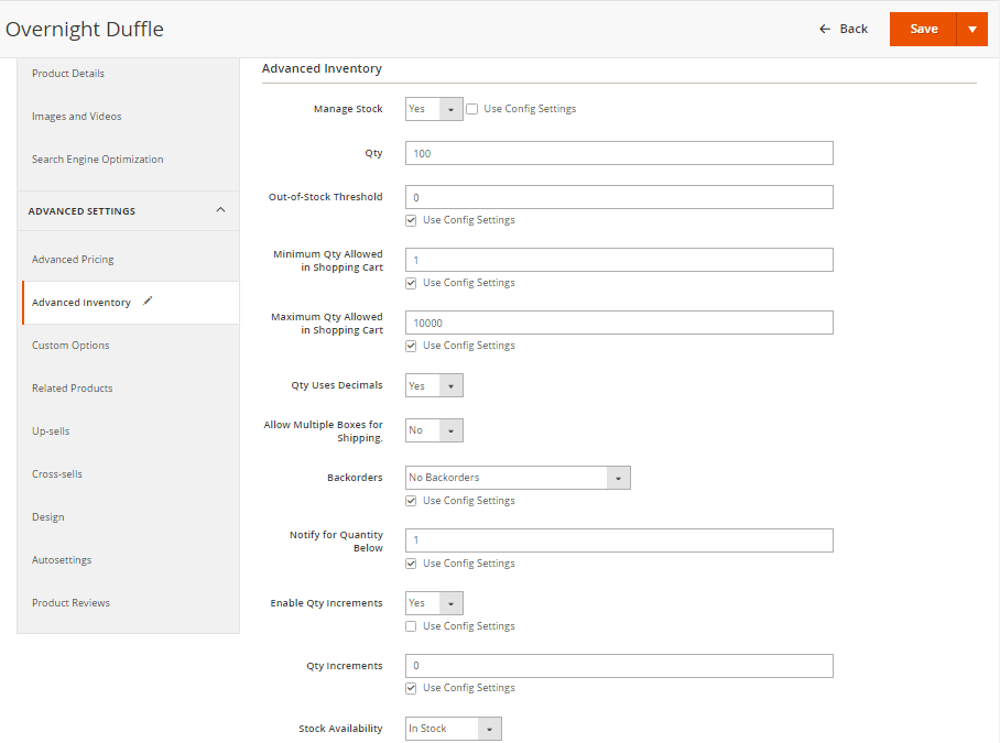 Simple Management of the Merchandise