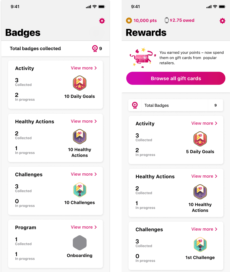 Attain App Badges Rewards & Streaks