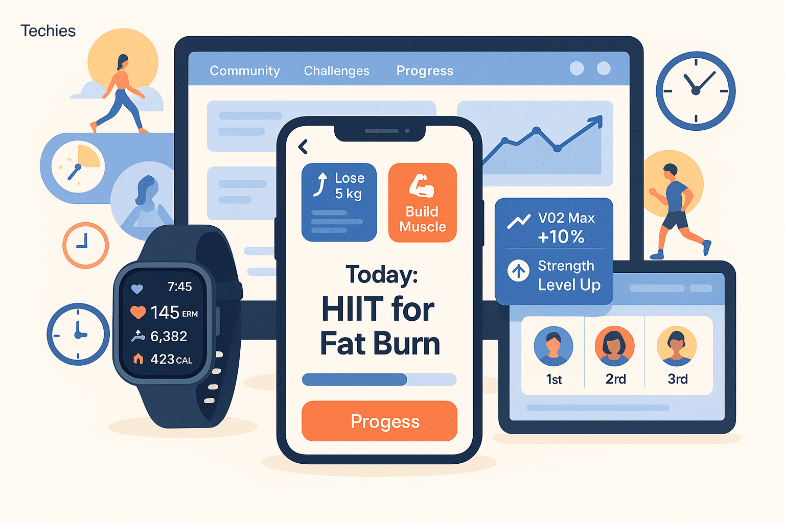 All-in-one smart fitness app with workouts, tracking, and community features.