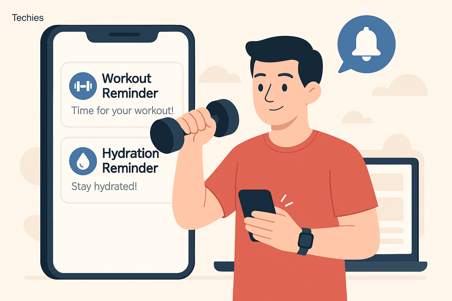 Health App Push Notifications and Reminders for Workout
